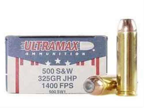 500 Smith & Wesson By Ultramax 500 S&W 325 Grain Jacketed Hollow Point Per 20 Ammunition Md: 500SW1